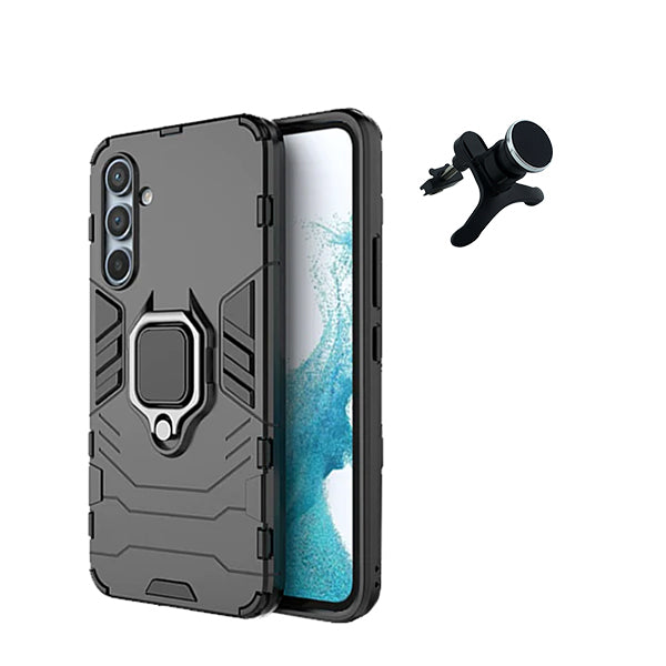 Kit Suporte Magnético Com Pernas + Capa de Proteção Militar Magnética Phonecare para Samsung Galaxy S23 FE - Preto