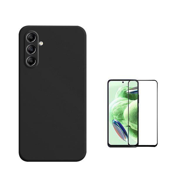Kit Película de Vidro Temperado GorilasGlass + Capa Proteção Traseira Silicone GIFT4ME para Samsung Galaxy S23 FE - Preto
