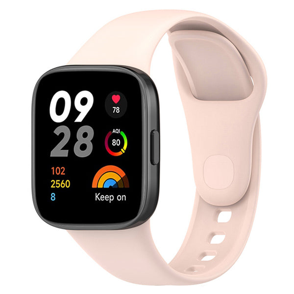 Bracelete Silicone para Xiaomi Redmi Watch 3 Active - Rosa