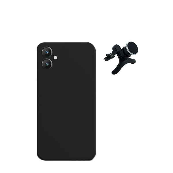 Kit Suporte Magnético Com Pernas + Capa Proteção Traseira Silicone Phonecare para Samsung Galaxy A05 - Preto