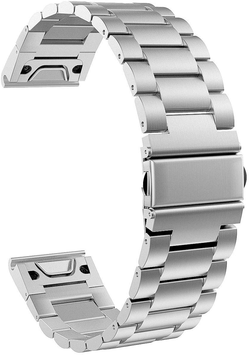 Bracelete de Aço + Ferramenta para Garmin Fenix 5S Plus 20 mm/ Fenix 6S / Fenix 6S Pro 20mm / Venu - Cinza