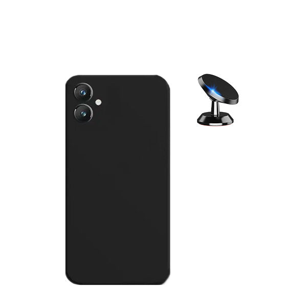 Kit Suporte Magnético + Capa Proteção Traseira Silicone Phonecare para Samsung Galaxy A05 - Preto