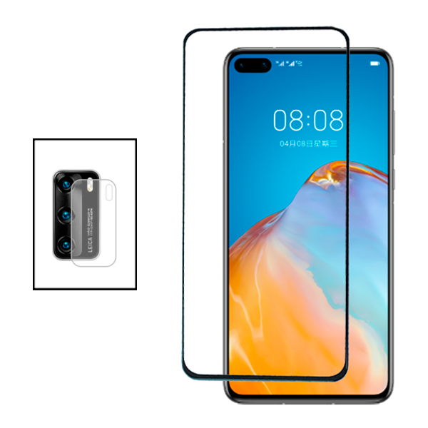 Kit Película Protectora para Câmara Traseira + Película de Vidro Temperado GorilasGlass para Huawei P40 4G
