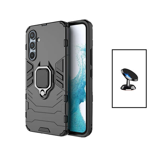 Kit Suporte Magnético + Capa de Proteção Militar Magnética para Samsung Galaxy A14 5G - Preto