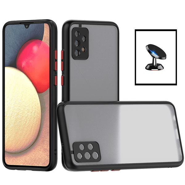 Kit Capa Traseira Proteção Camara + Suporte Magnético para Samsung Galaxy A33 5G - Preto