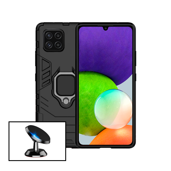 Kit Suporte Magnético + Capa de Proteção Militar Magnética para Samsung Galaxy M22