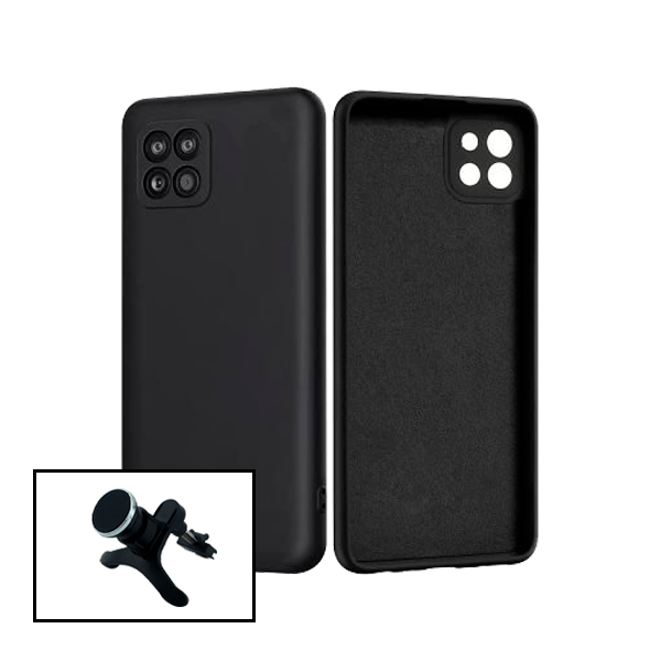 Kit Suporte Magnético Com Pernas + Capa Proteção Traseira Silicone para Samsung Galaxy M22