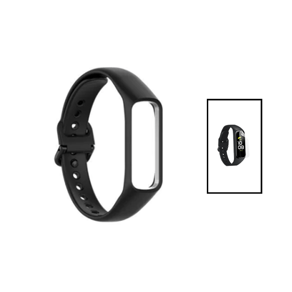 Kit Bracelete Silicone + Película de Hydrogel para Samsung Galaxy Fit 2 SM-R220 - Preto