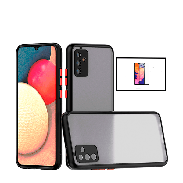Kit Capa Traseira Proteção Camara + Película de Vidro Temperado GorilasGlass para Samsung Galaxy M52 5G - Preto