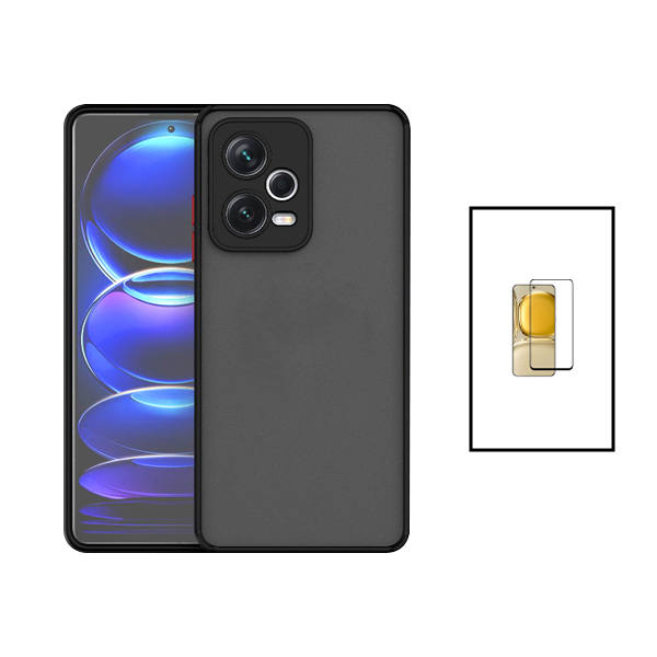 Kit Capa Traseira Proteção Camara + Película de Vidro Temperado GorilasGlass para Xiaomi Poco X5 - Preto