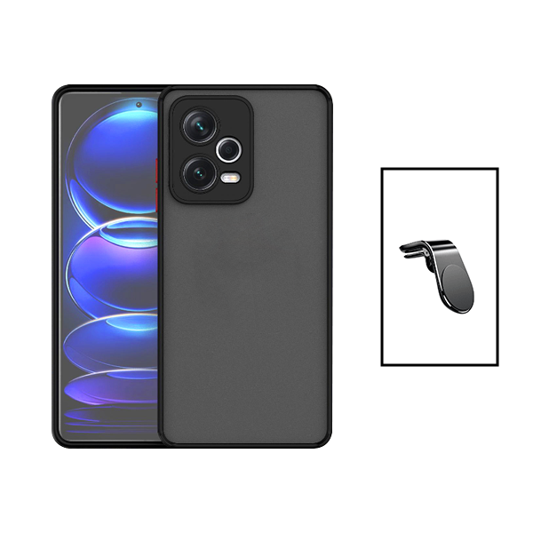Kit Capa Traseira Proteção Camara + Suporte de Carro Magnético L para Xiaomi Poco X5 - Preto