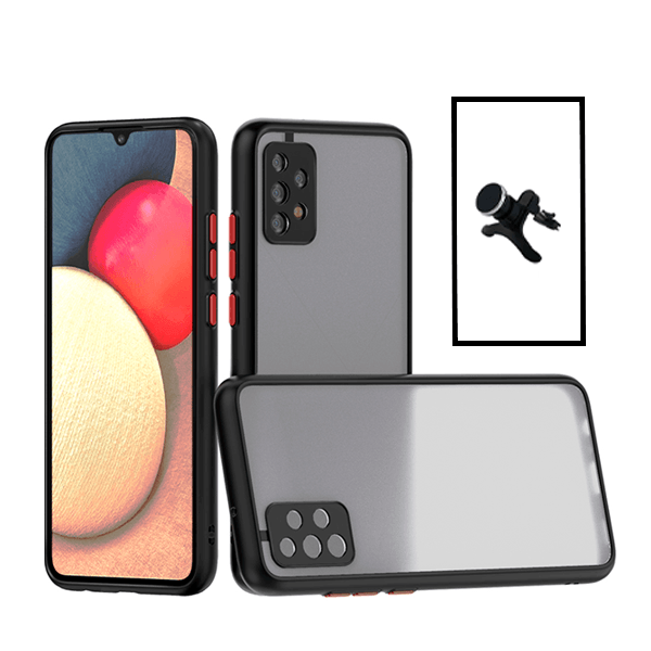 Kit Capa Traseira Proteção Camara + Suporte Magnético Com Pernas para Samsung Galaxy A23 5G - Preto