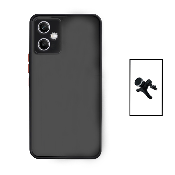 Kit Capa Traseira Proteção Camara + Suporte Magnético Com Pernas para Xiaomi Redmi Note 12 - Preto