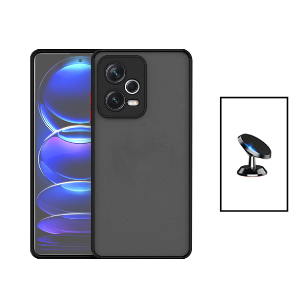 Kit Capa Traseira Proteção Camara + Suporte Magnético para Xiaomi Poco X5 - Preto