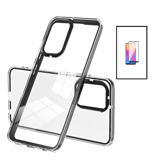 Kit Capa Duplo Airbag Anti-Quedas  + Pelicula de Vidro GorilasGlass para Samsung Galaxy A04s - Transparente