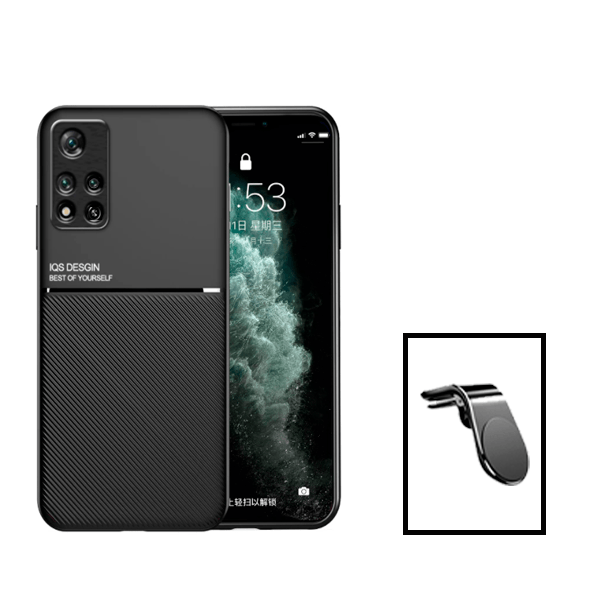 Kit Capa Traseira Magnética Anti Choque + Película de Vidro Temperado GorilasGlass para Xiaomi Redmi Note 11E Pro - Preto