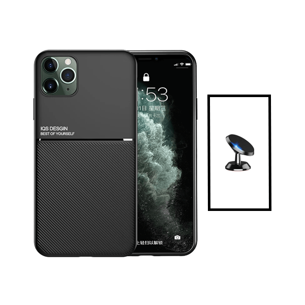 Kit Capa Traseira Magnética Anti Choque + Suporte Magnético para Apple iPhone 14 - Preto