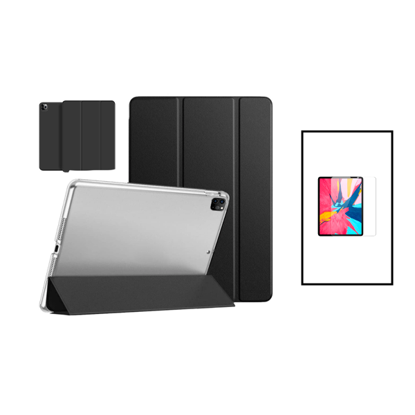 Kit Capa de Proteção Premium + Película de Vidro Temperado GorilasGlass para Apple iPad Pro 11 (2022) - Preto