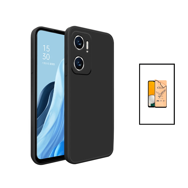 Kit Película Protectora de Hydrogel Frente + Capa Proteção Traseira Silicone para Xiaomi Redmi 10 5G - Preto