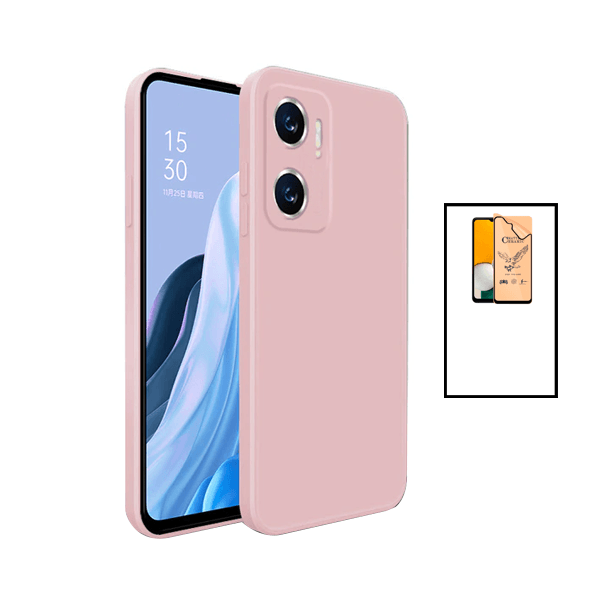 Kit Película Protectora de Hydrogel Frente + Capa Proteção Traseira Silicone para Xiaomi Redmi 10 5G - Rosa