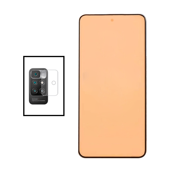 Kit Película de Camara Traseira + Vidro Temperado CeramicGlass Full Cover para Xiaomi  - Redmi 10 Prime 2022