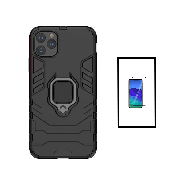 Kit Película de Vidro Temperado GorilasGlass + Capa de Proteção Militar Magnética para Apple iPhone 14 - Preto