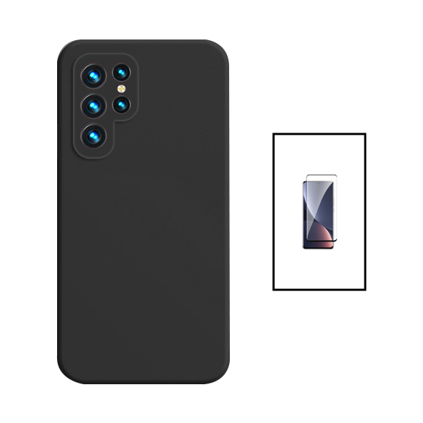 Kit Película de Vidro Temperado GorilasGlass + Capa Proteção Traseira Silicone Phonecare para Samsung Galaxy S24 Ultra 5G - Preto