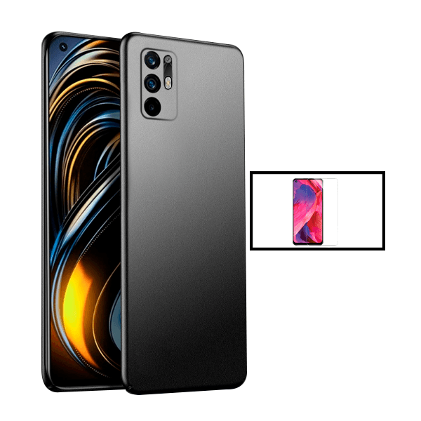 Kit Película de Vidro Temperado GorilasGlass + Capa Rígida e Fina para Oppo A94 5G - Preto