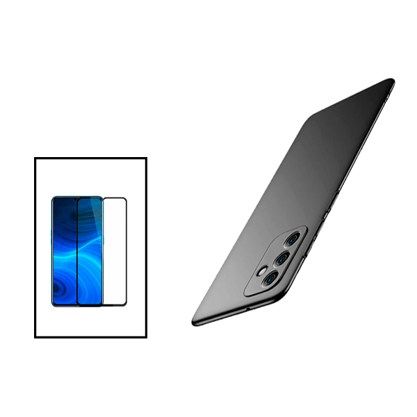 Kit Película de Vidro Temperado GorilasGlass + Capa Rígida e Fina para Samsung Galaxy A04s - Preto