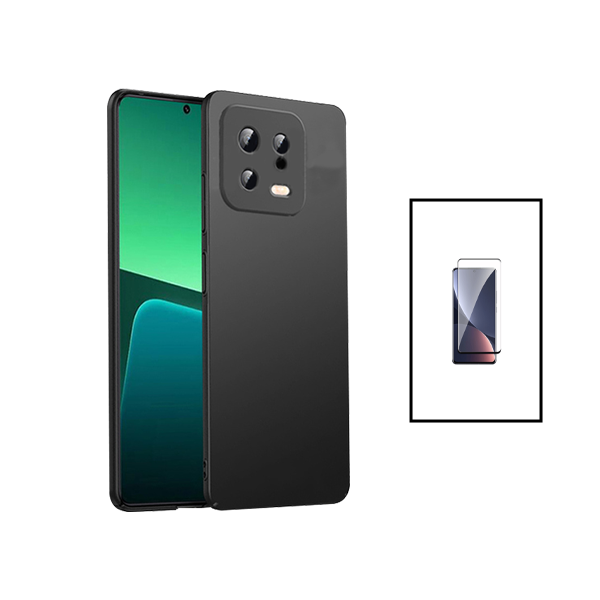 Kit Película de Vidro Temperado GorilasGlass + Capa Rígida e Fina para Xiaomi 13 Pro - Preto