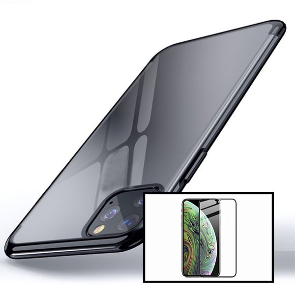 Kit Película de Vidro Temperado GorilasGlass + Capa Proteção Traseira Super Slim para Apple iPhone 14 - Preto