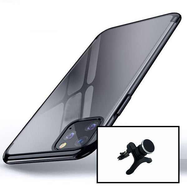 Kit Suporte Magnético Com Pernas + Capa Proteção Traseira Super Slim para Apple iPhone 14 - Preto