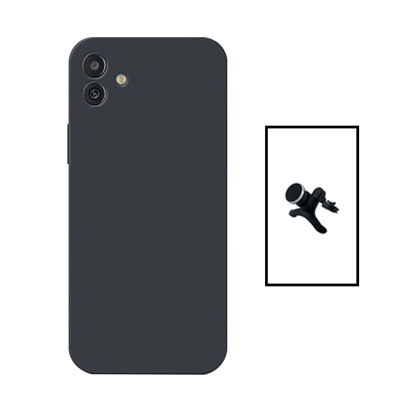 Kit Suporte Magnético Com Pernas + Capa Proteção Traseira Silicone para Samsung Galaxy M13 5G - Preto