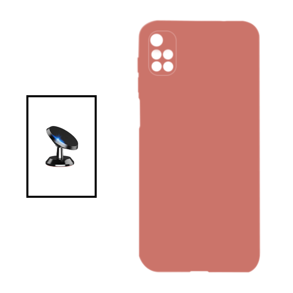 Kit Suporte Magnético + Capa Proteção Traseira Silicone para Xiaomi Redmi 10 Prime 2022 - Preto