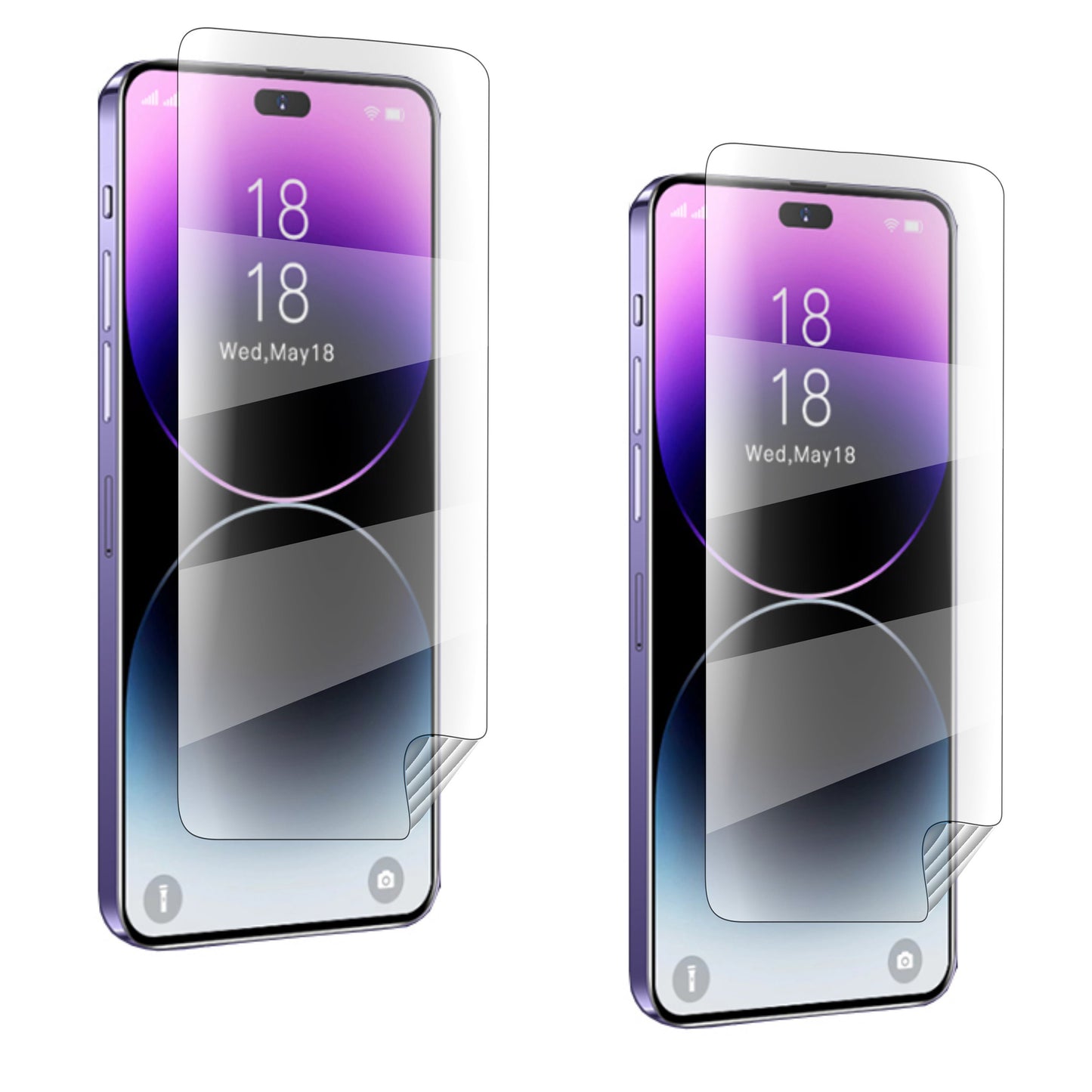 Kit 2 Películas Protectoras de Hydrogel Frente para Apple iPhone 15 Plus - Transparente