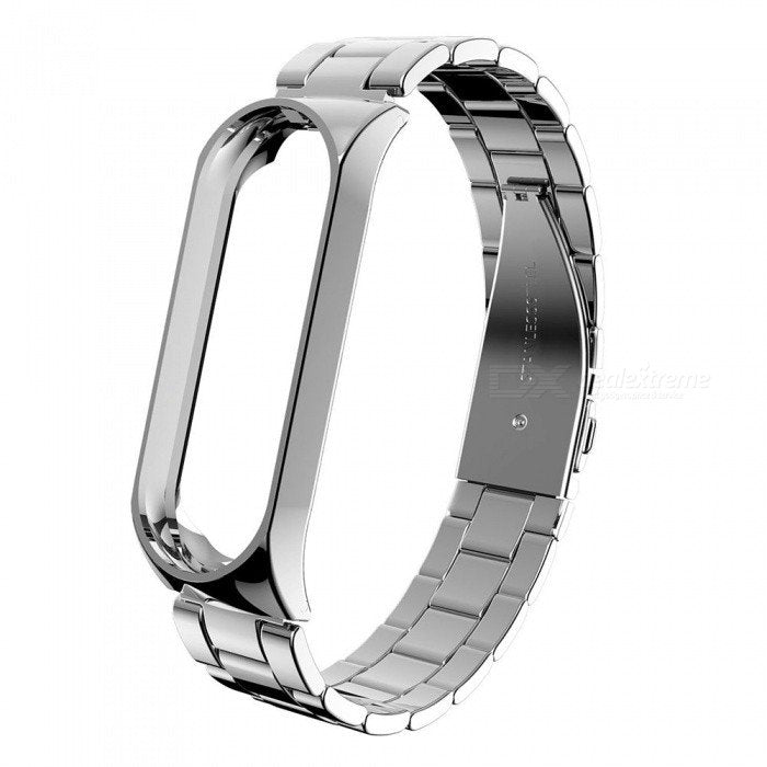 Bracelete de Aço + Ferramenta para Xiaomi Mi Band 7 - Cinza