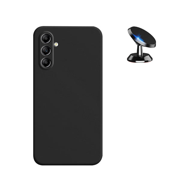 Kit Suporte Magnético + Capa Proteção Traseira Silicone GIFT4ME para Samsung Galaxy S23 FE - Preto