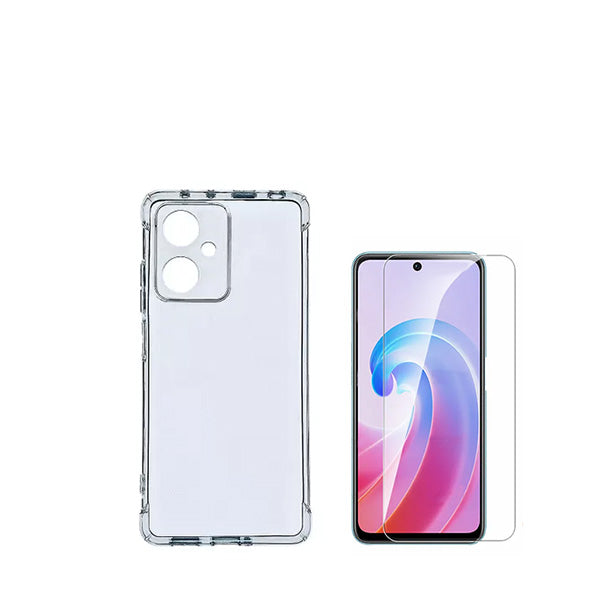 Kit Capa Traseira Super Proteção Transparente + Película de Vidro Temperado ClearGorilasGlass GIFT4ME para Oppo A79 5G - Transparente