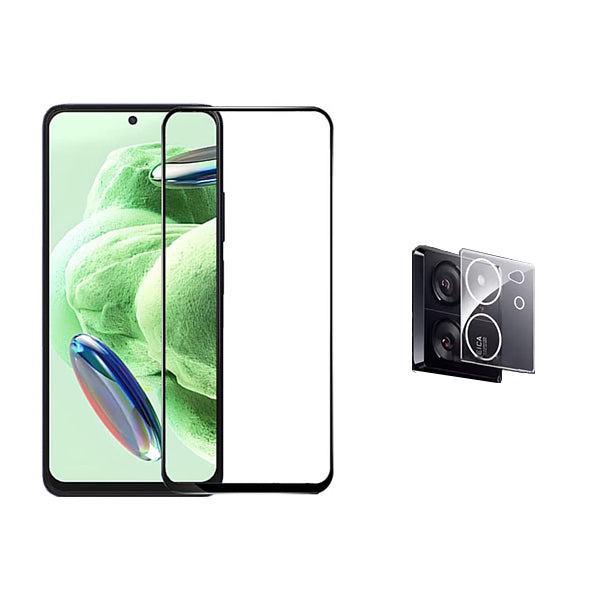 Kit Película Protectora Câmara Traseira + Película de Vidro Temperado GorilasGlass GIFT4ME para Xiaomi 13T - Transparente/Preto