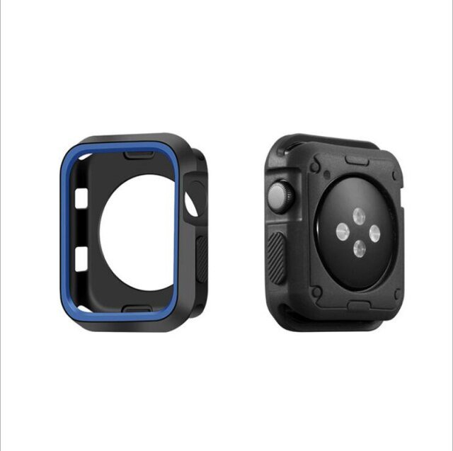 Capa de Proteção Reforçada para Apple Watch SE (2022) 40mm - Preto / Azul