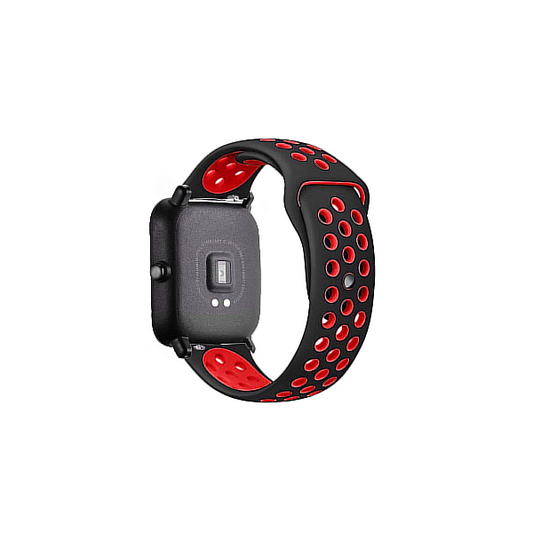 Bracelete Desportiva para OnePlus Nord Watch - Preto / Vermelho