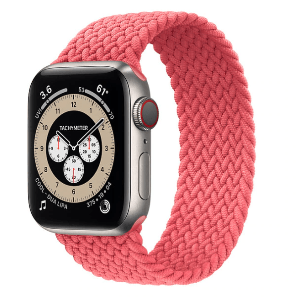 Bracelete Solo Nylon para Apple Watch Series 8 Aluminum - 41mm (Pulso:152-165mm)  - Rosa