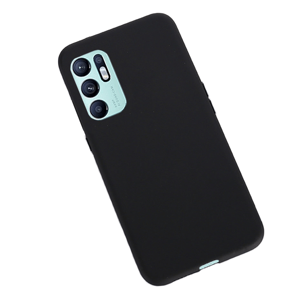 Capa Proteção Traseira Silicone para Oppo Reno6 Pro 5G - Preto