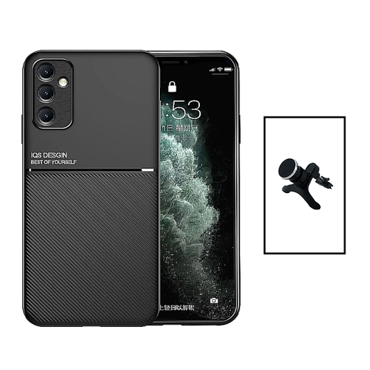 Kit Capa Traseira Magnética Anti Choque + Suporte Magnético Com Pernas para Samsung Galaxy A54 5G - Preto