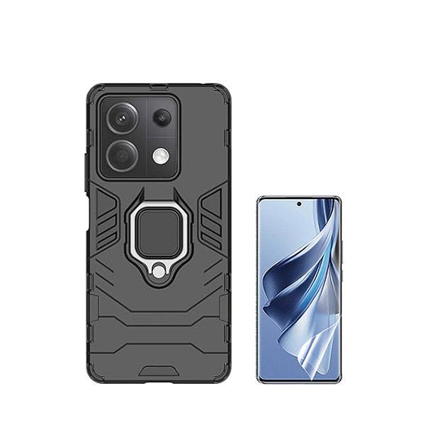 Kit Película Protectora de Hydrogel Frente + Capa de Proteção Militar Magnética GIFT4ME para Xiaomi Poco X6 5G - Preto