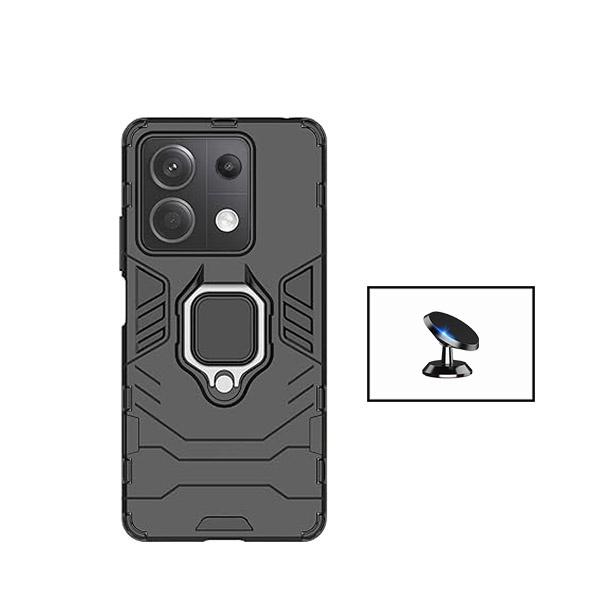 Kit Suporte Magnético + Capa de Proteção Militar Magnética GIFT4ME para Xiaomi Poco X6 5G - Preto