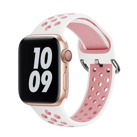 Bracelete Desportiva GIFT4ME para Apple Watch Series 8- 41mm             - Branco / Rosa