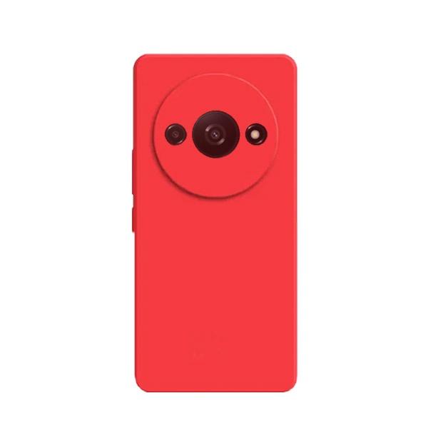Capa Proteção Traseira Silicone GIFT4ME para Xiaomi Redmi A3 - Vermelho