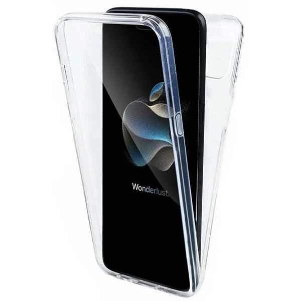 Capa 360° Proteção Frente e Verso para Apple iPhone 15 Pro - Transparente