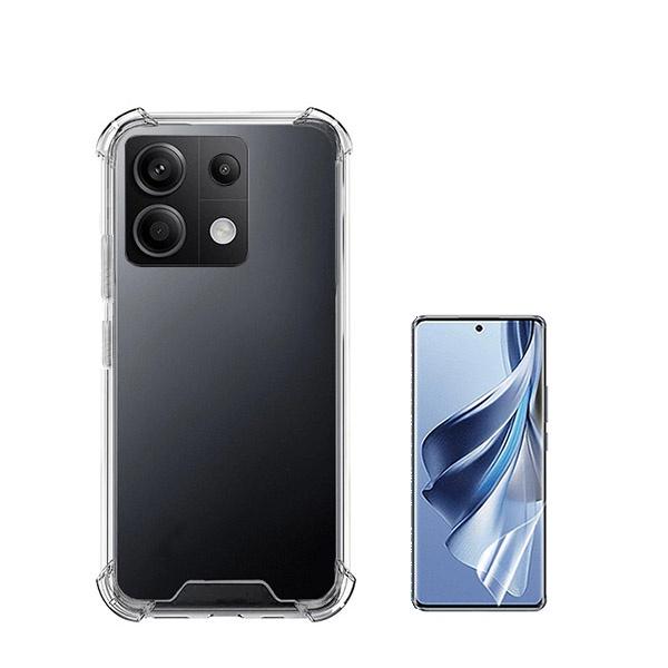 Kit Capa Traseira Super Proteção + Película de Hydrogel Frente Transparente GIFT4ME para Xiaomi Poco X6 5G - Transparente
